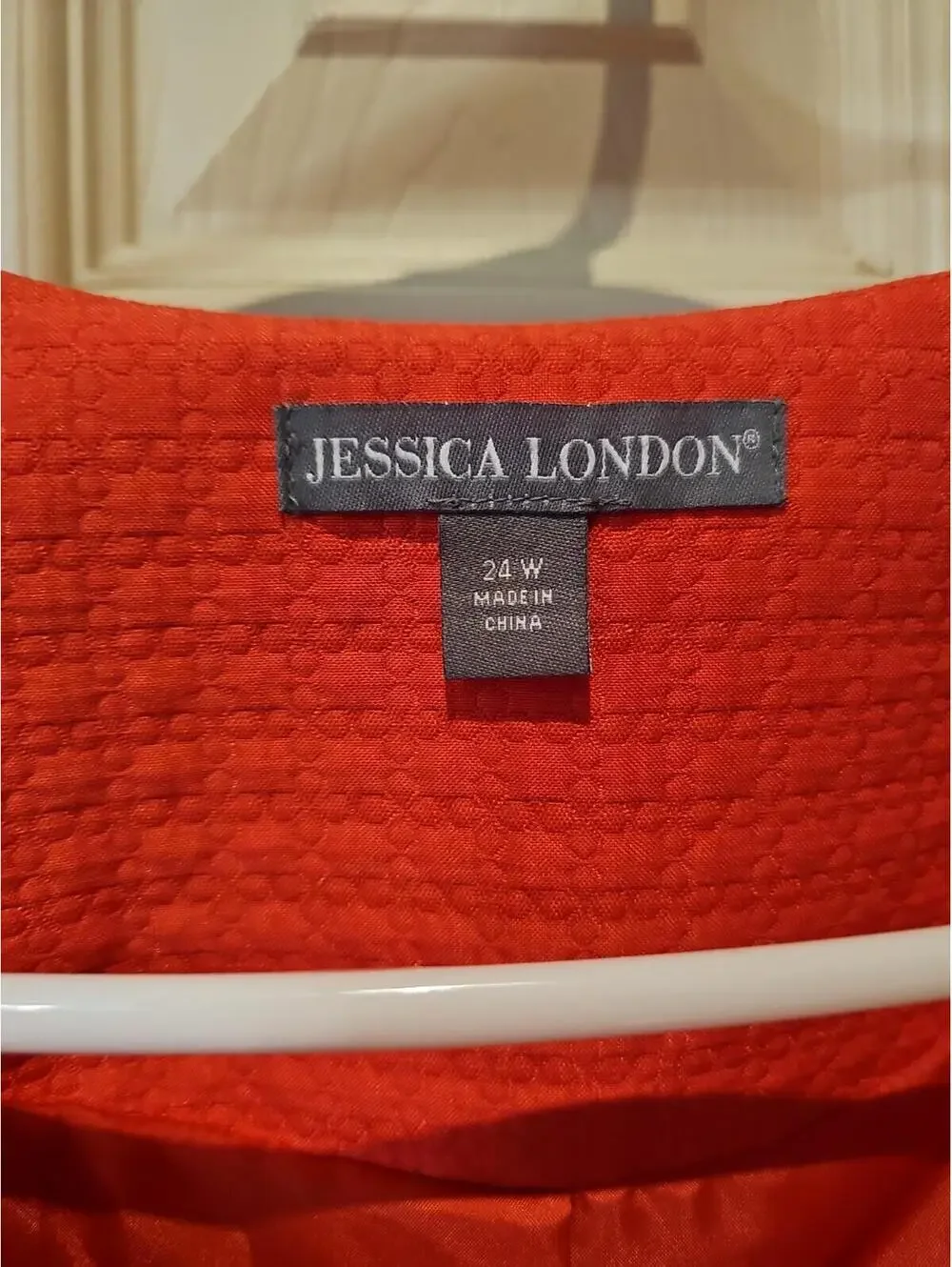 Jessica London Blazer Cardigan  Women size 24W  Color Coral 2 Pockets 3/4 Sleeve - Picture 3 of 7